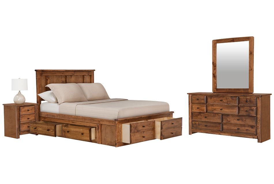 Laguna Dark Tone Platform Storage Bedroom