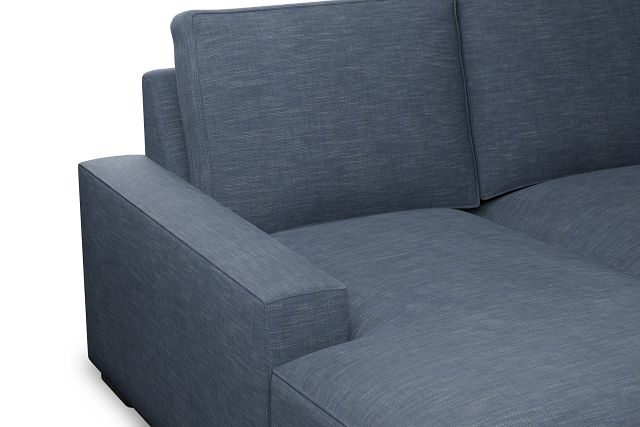 Edgewater Elevation Dark Blue Left Chaise Sectional