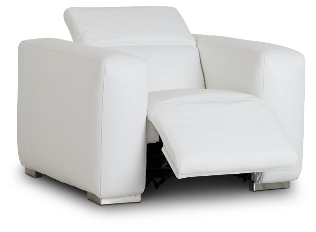 Copa White Leather Power Recliner (3)