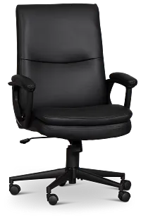 Krista Black Upholstered Desk Chair