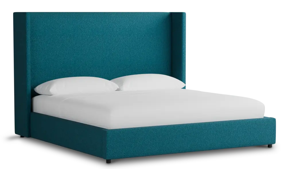 Captiva Elite Teal 60" Upholstered Shelter Bed Captiva Elite Teal 60" Upholstered Shelter Bed