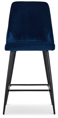 Cameo Dark Blue 27" Upholstered Barstool