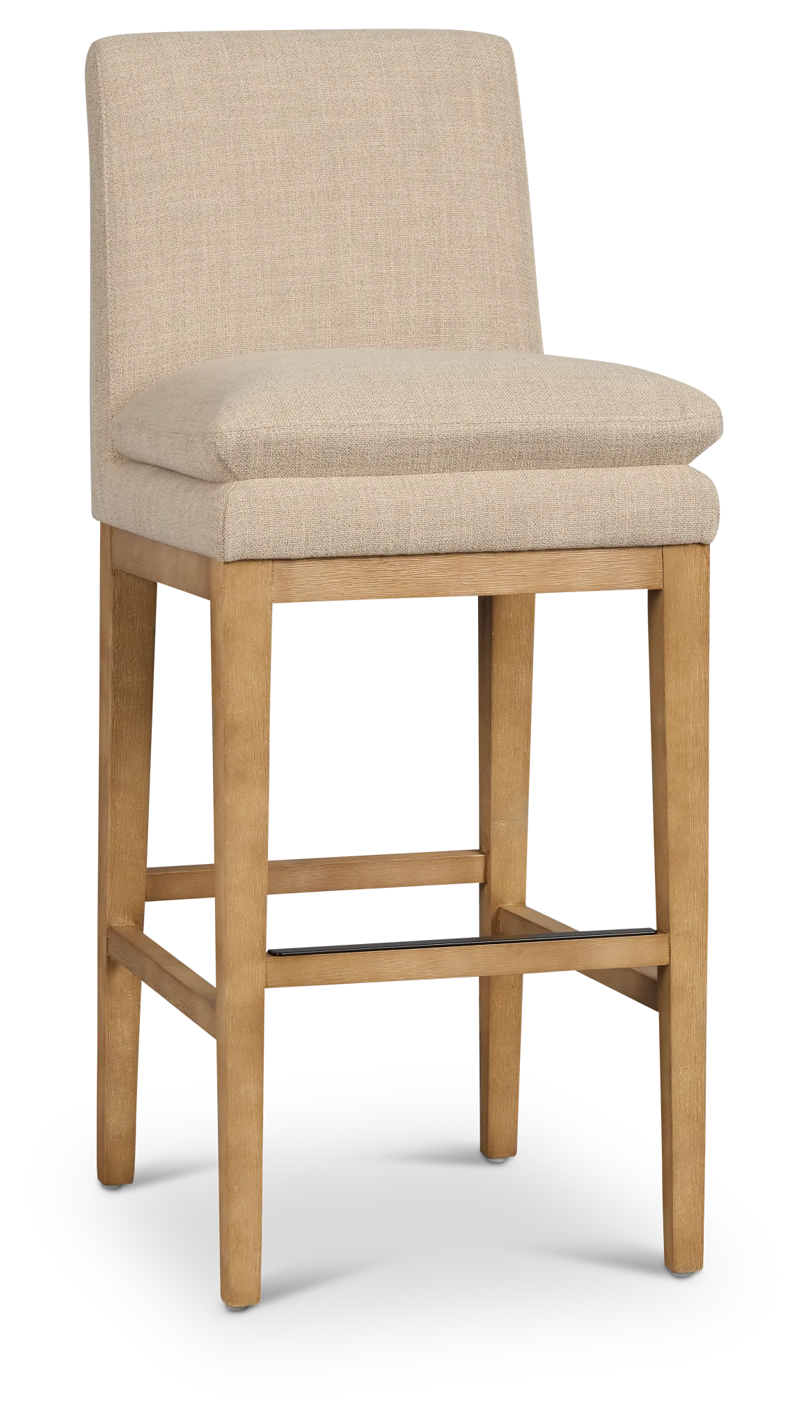 Willow Light Beige Fabric 30" Upholstered Barstool