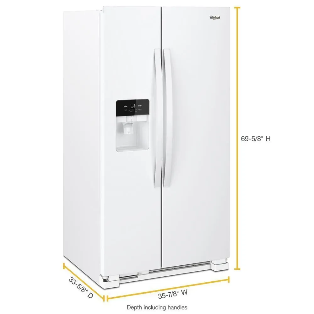 Whirlpool 325 Series White Side By Side Refrigerator