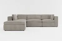 Destin Victory Gray Fabric 5pc Bumper Sectional
