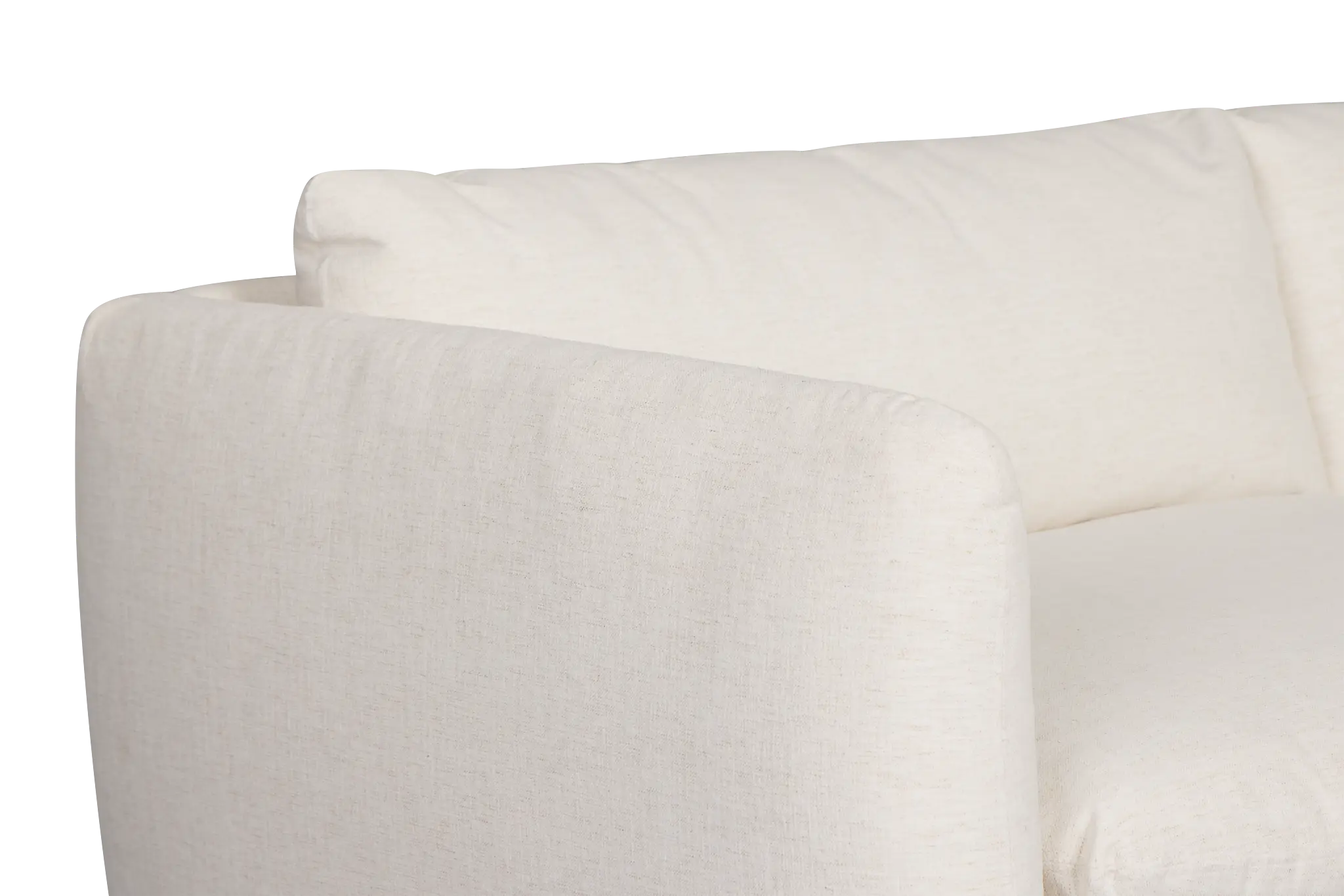 Serena White Fabric 4-piece Left Facing Bumper Sectional Serena White Fabric 4-piece Left Facing Bumper Sectional