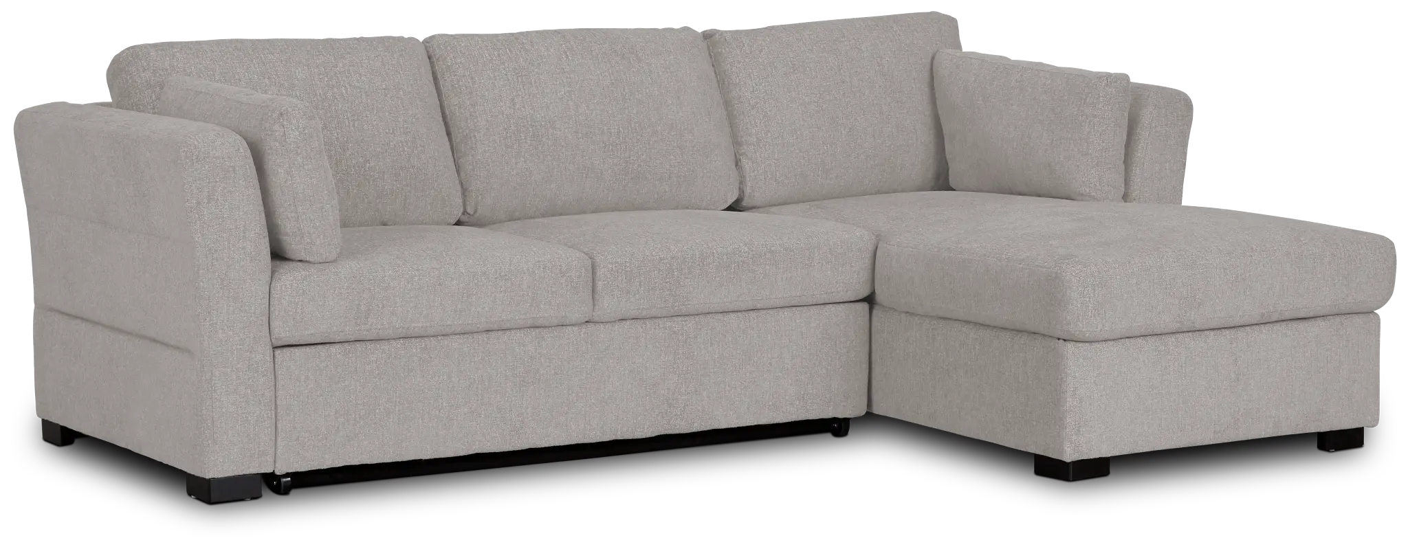 Amber Light Gray Fabric Small Right Chaise Storage Sleeper Sectional Amber Light Gray Fabric Small Right Chaise Storage Sleeper Sectional