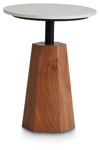 Boone White Accent Table