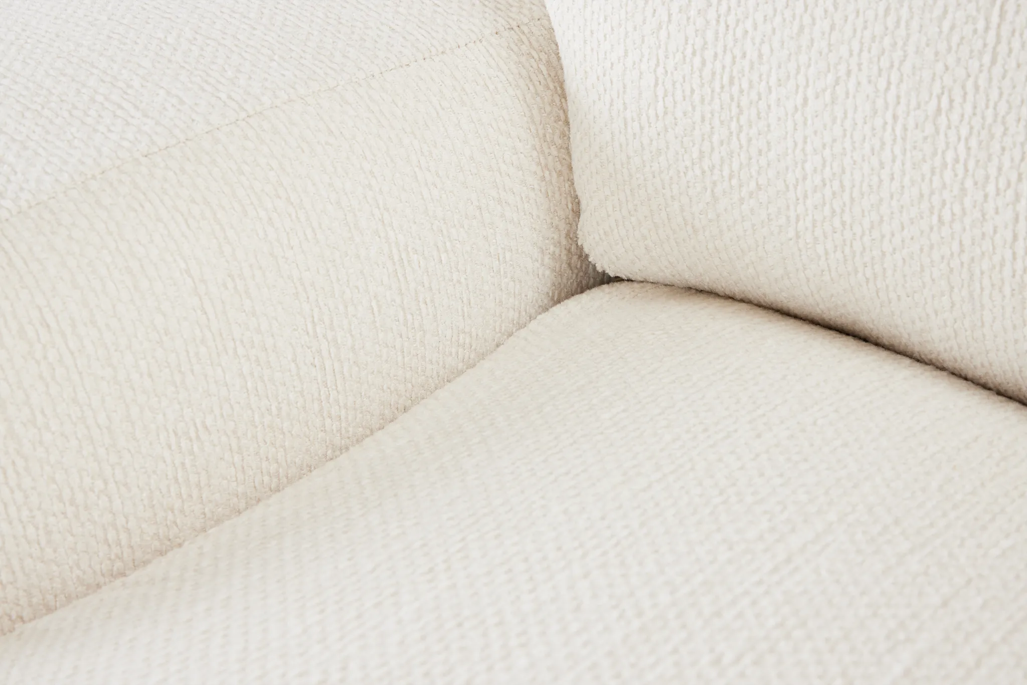 Alpha White Fabric Medium Left Chaise Sectional