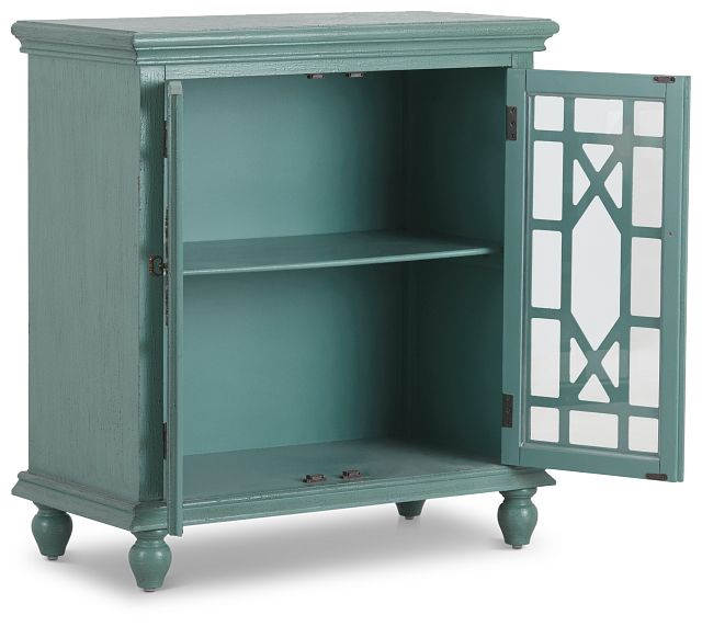 Alexis Teal Two-door Cabinet