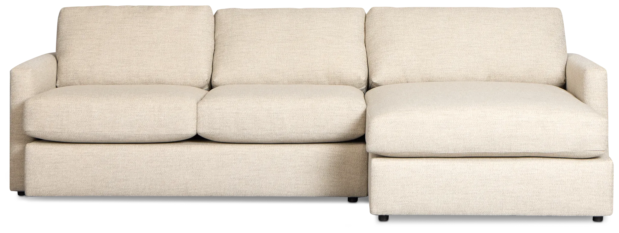 Maxwell Light Gray Fabric Right Chaise Sectional