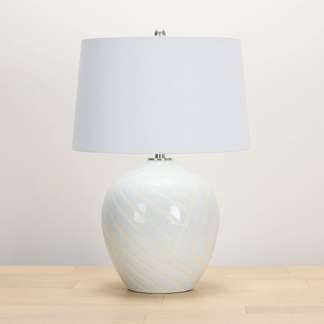 Mack Light Blue Table Lamp