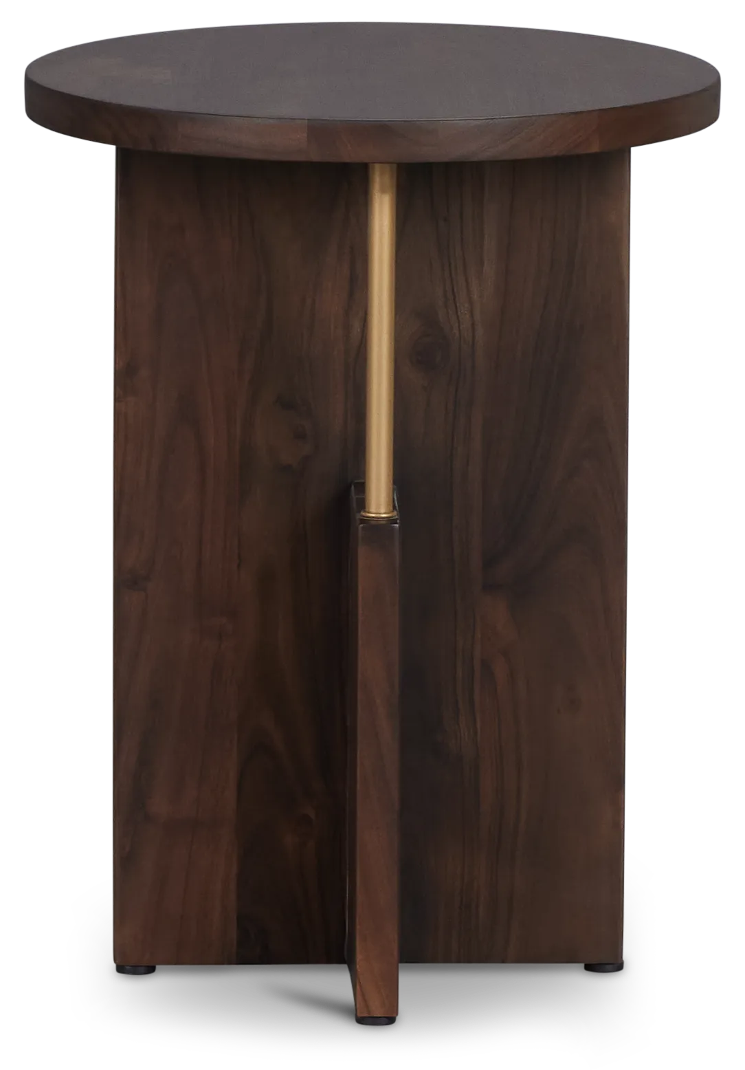 Callen Dark Tone Wood Round Chairside Table