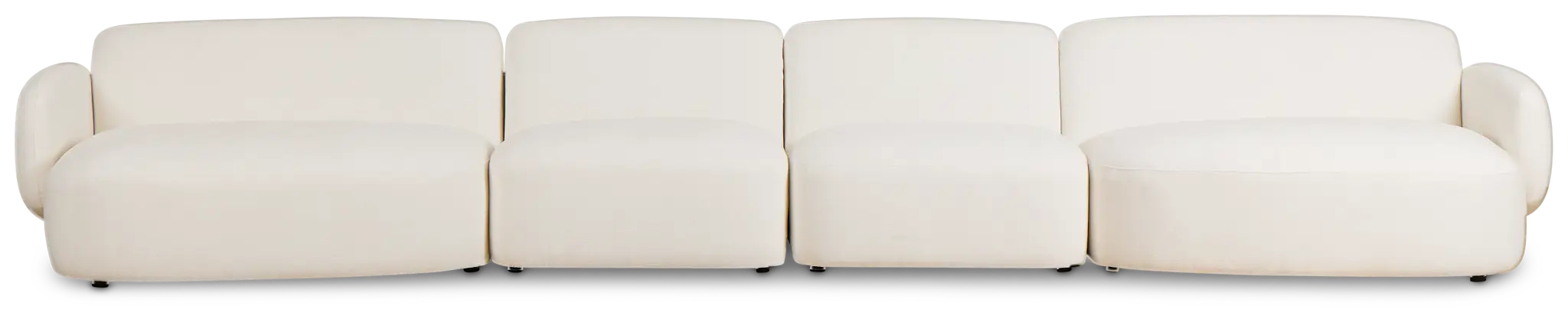 Halsey White Fabric Dual Cuddler Sectional Halsey White Fabric Dual Cuddler Sectional