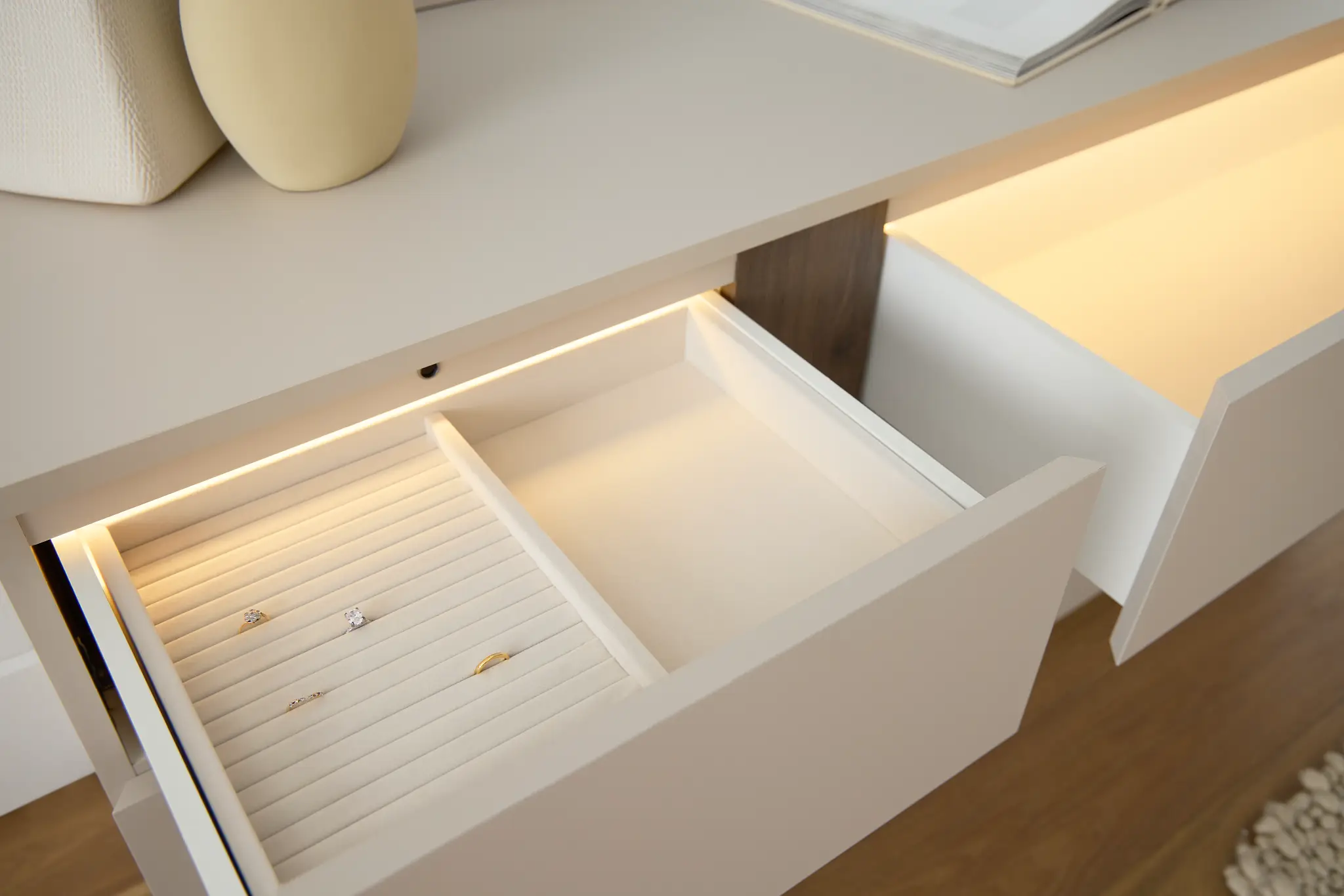 Brasilia Light Beige Dresser & Mirror Brasilia Light Beige Dresser & Mirror