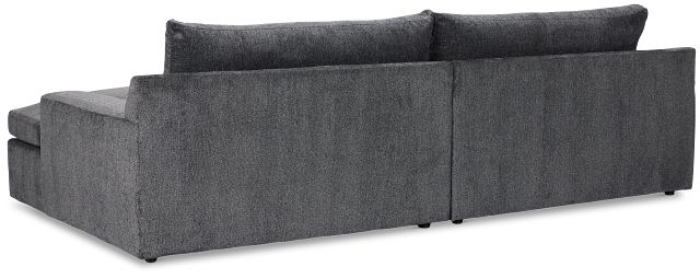 Stella Dark Gray Fabric Small Right Chaise Sectional