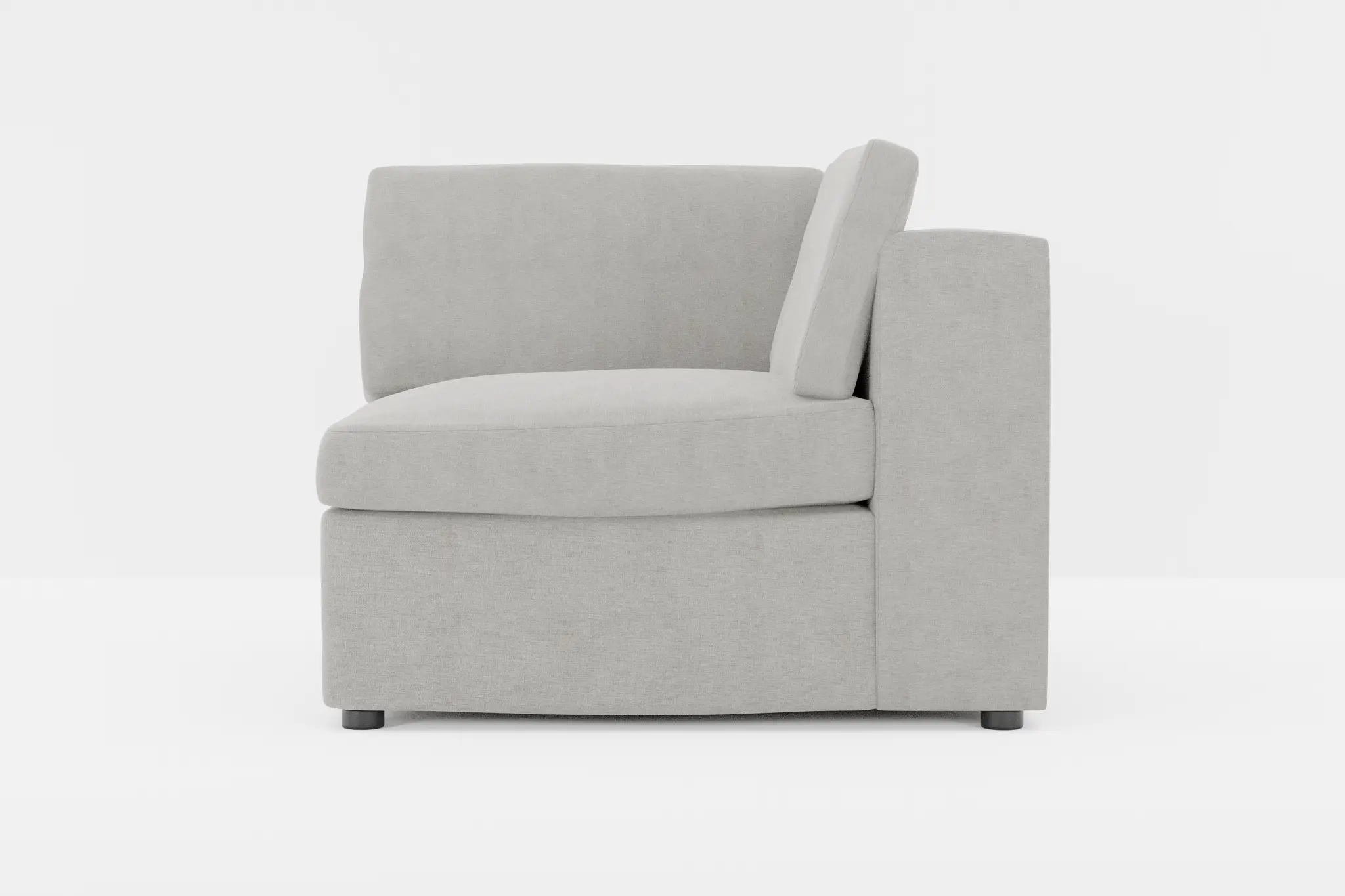 Destin Maguire Gray Fabric Corner Chair Destin Maguire Gray Fabric Corner Chair
