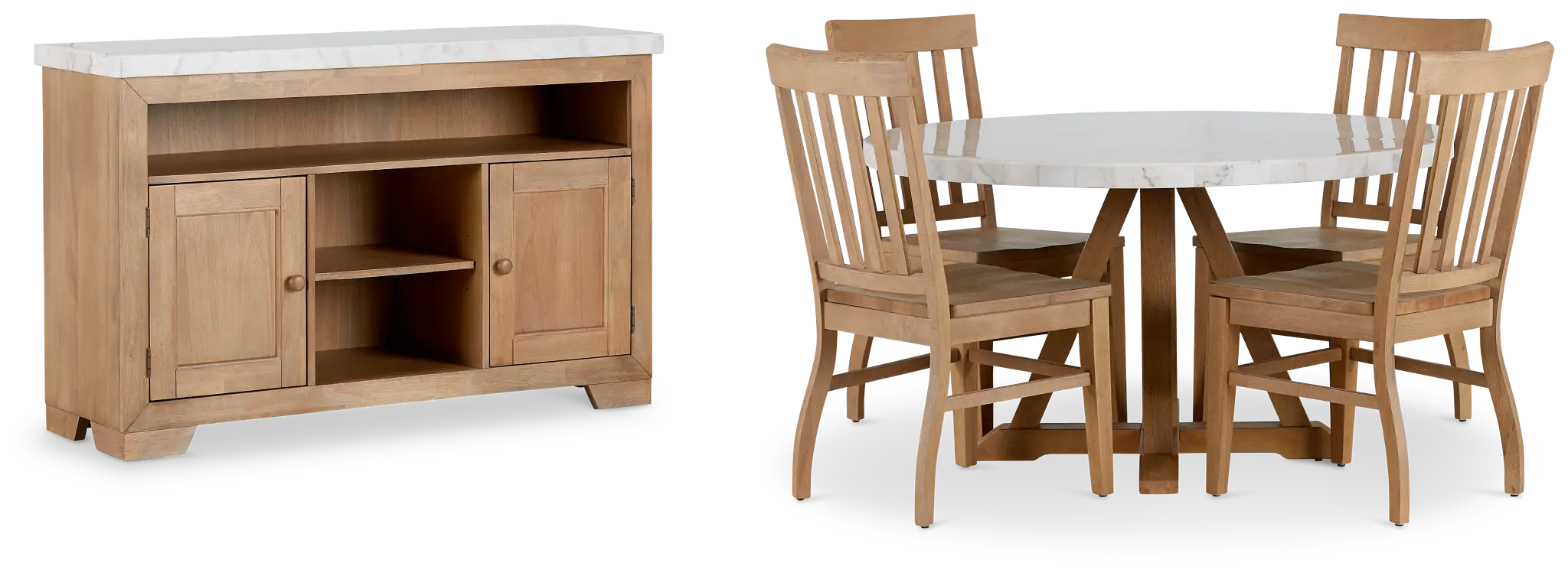 Somerset White Round Dining Room Somerset White Round Dining Room