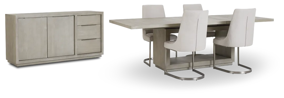 Madden Light Tone Rect Dining Room