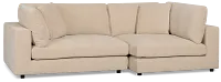 Lounge Light Beige Fabric Right Chaise Sectional