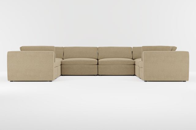 Destin Elite Taupe Fabric 8-piece Modular Sectional