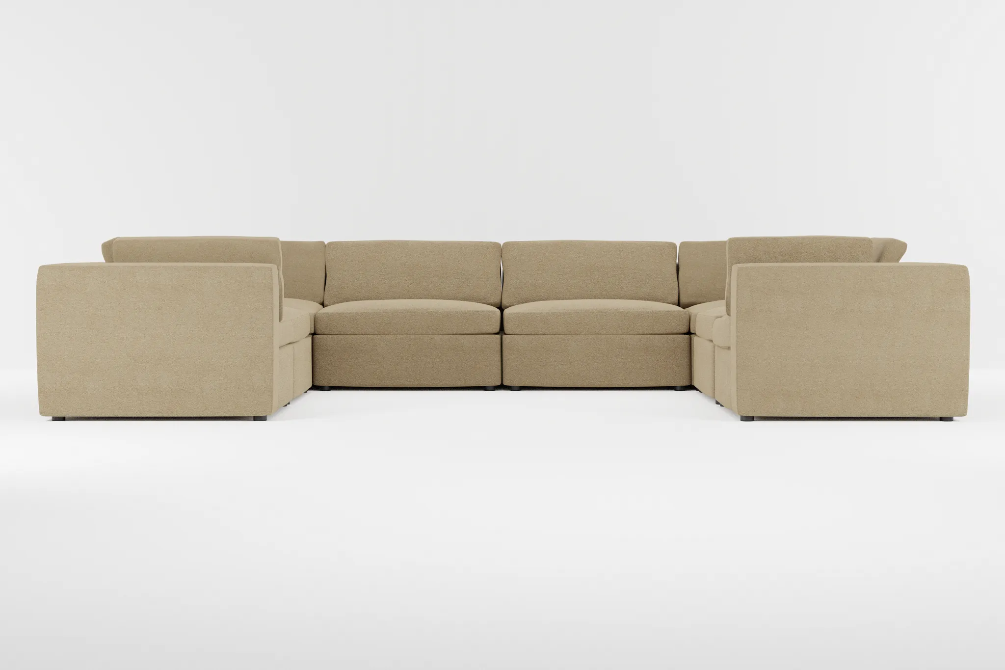 Destin Elite Taupe Fabric 8-piece Modular Sectional