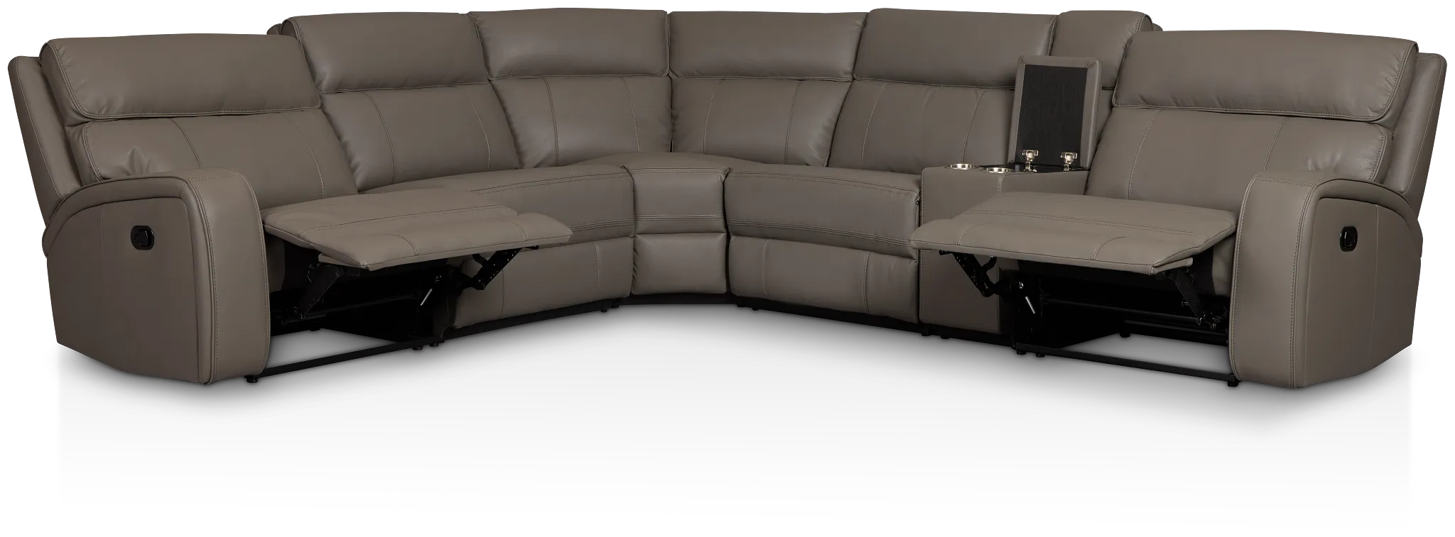 Rhett Gray Micro Small Two-arm Manually Reclining Sectional