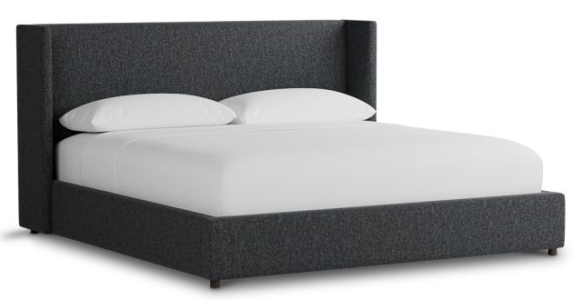 Captiva Delray Dark Gray 48" Upholstered Shelter Bed