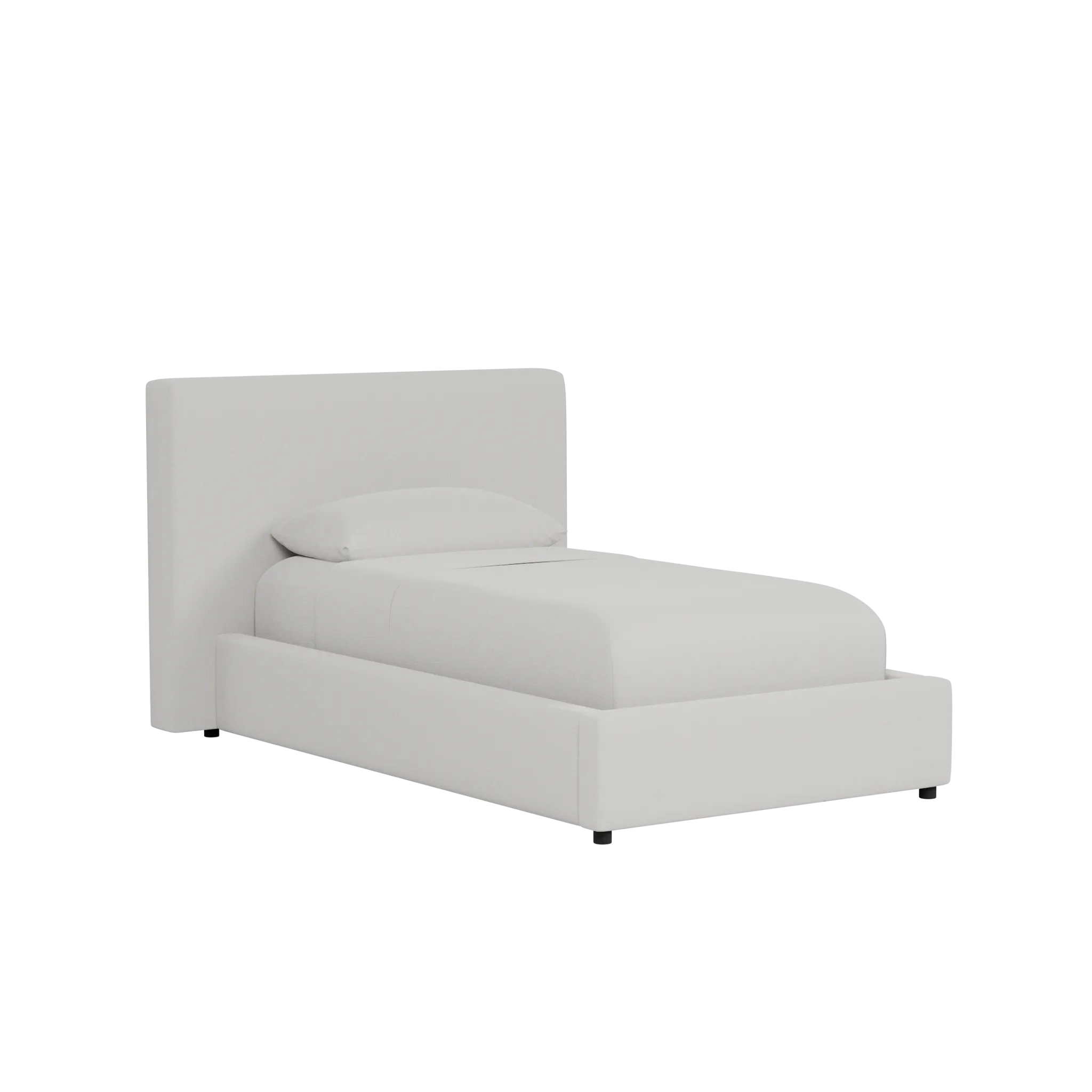 Grayton Delray Pewter 44" Upholstered Platform Bed