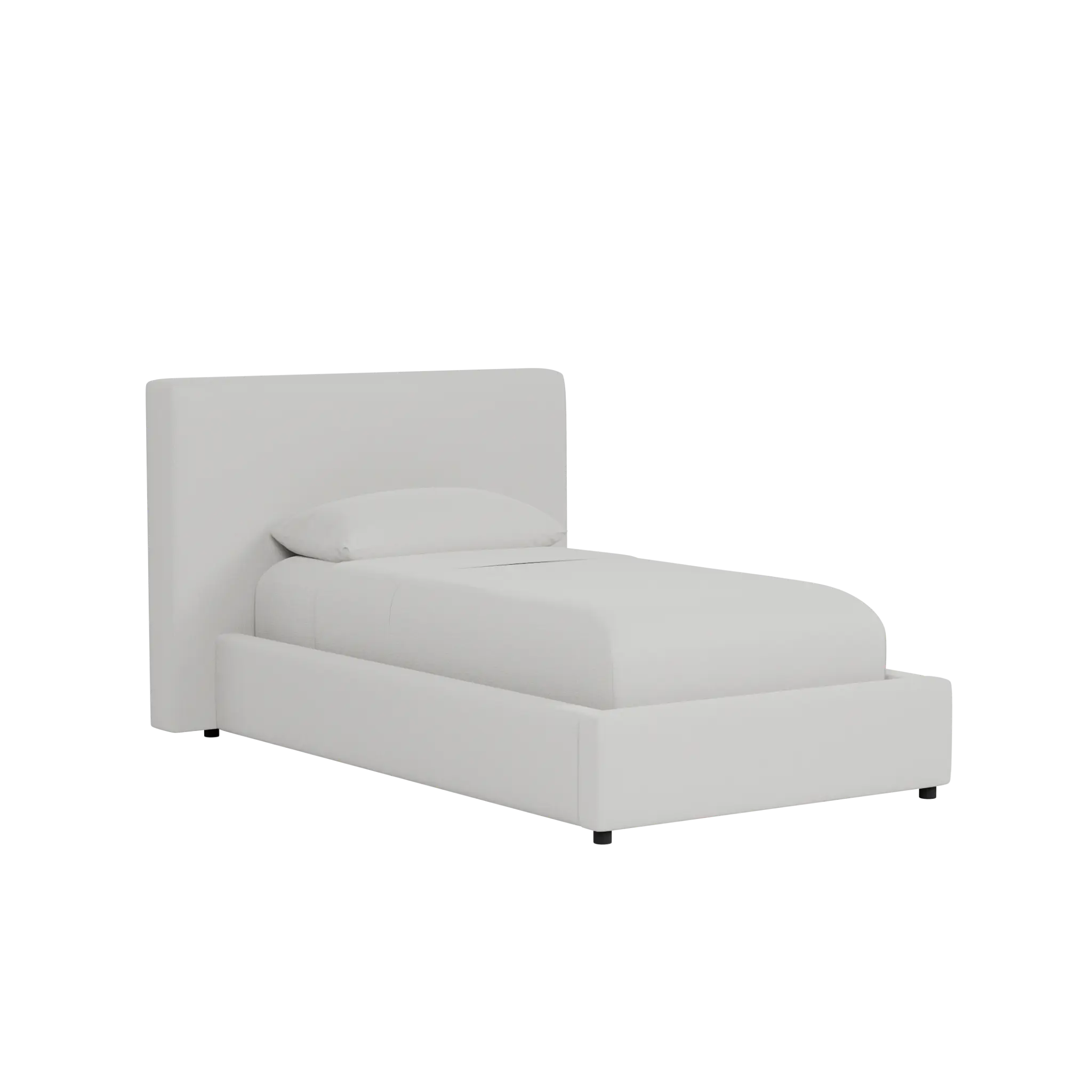 Grayton Delray Pewter 44" Upholstered Platform Bed Grayton Delray Pewter 44" Upholstered Platform Bed