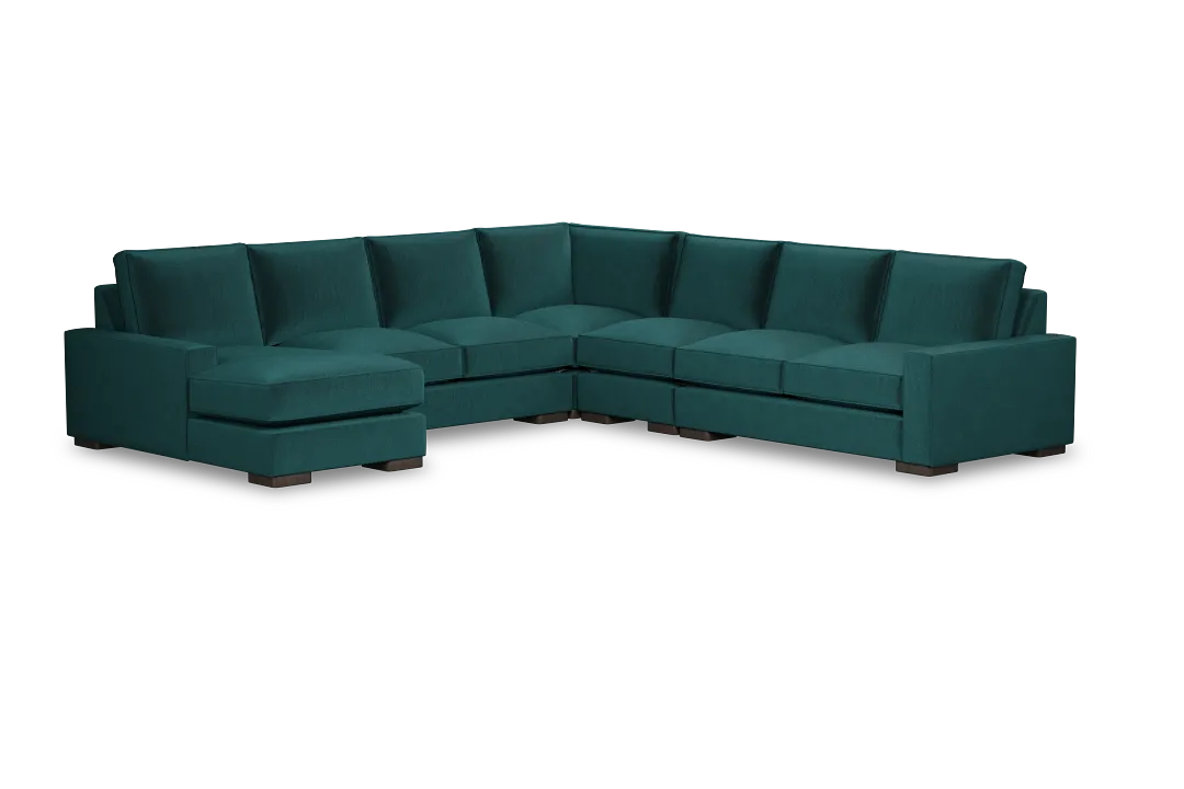 Edgewater Joya Teal Large Left Chaise Sectional