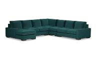 Edgewater Joya Teal Large Left Chaise Sectional
