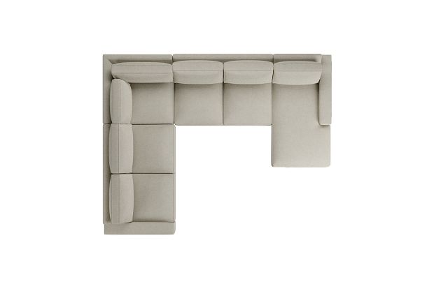 Edgewater Suave Beige Medium Right Chaise Sectional