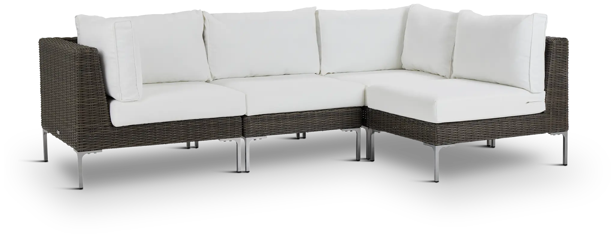 Tulum White Woven 4-piece Modular Sectional Tulum White Woven 4-piece Modular Sectional