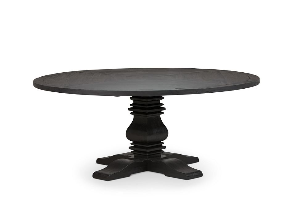 Hadlow Black 72 Round Table Dining, Round Table 1