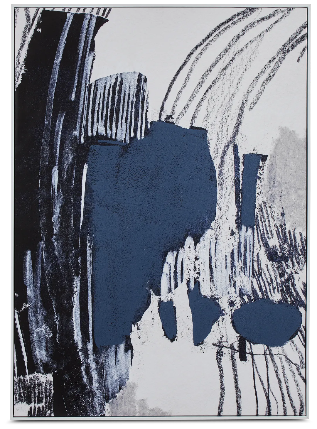 Petra Dark Blue Framed Wall Art