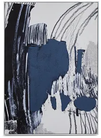 Petra Dark Blue Framed Wall Art