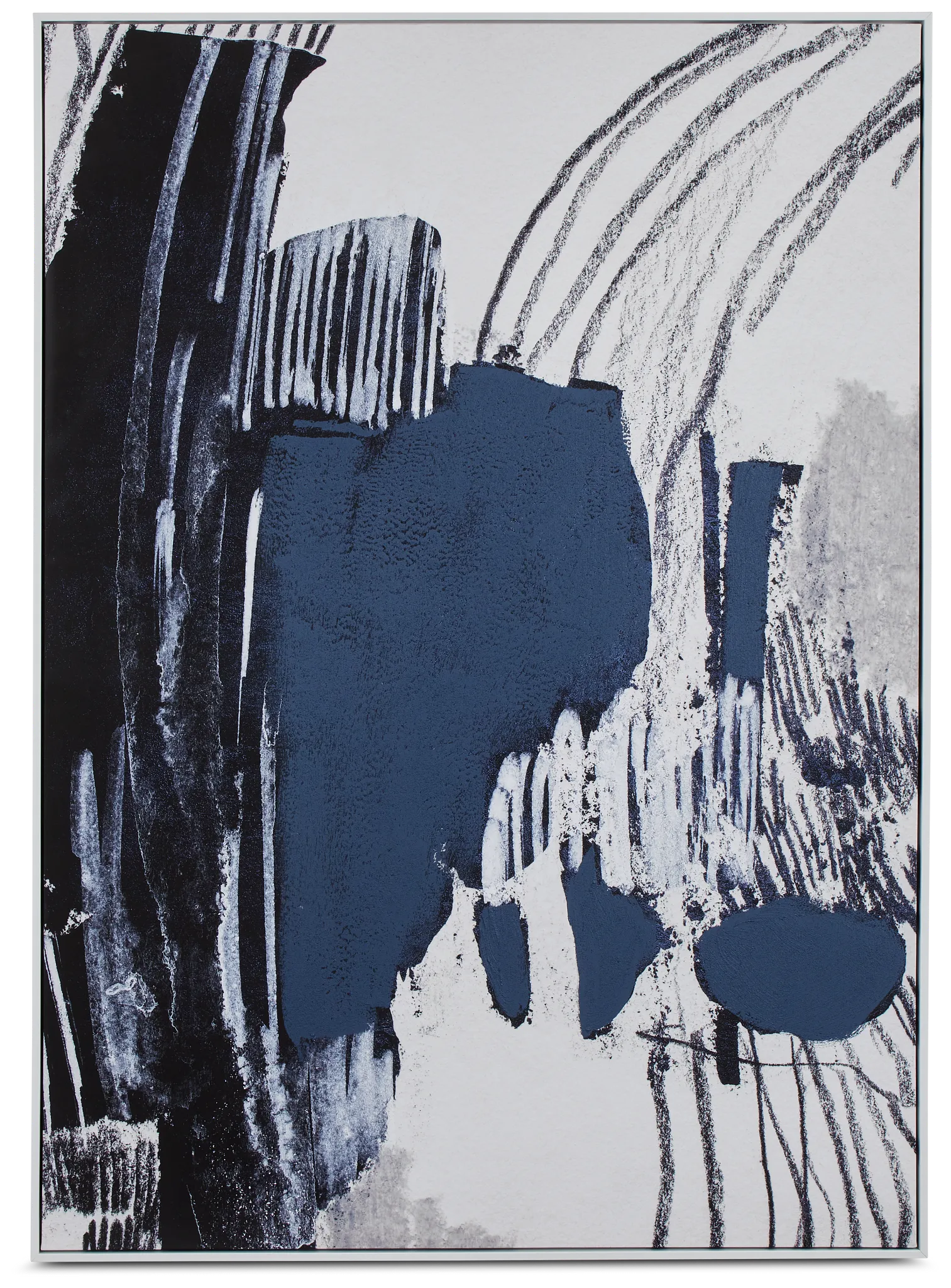 Petra Dark Blue Framed Wall Art