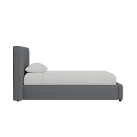 Grayton Delray Dark Gray 44" Upholstered Platform Bed