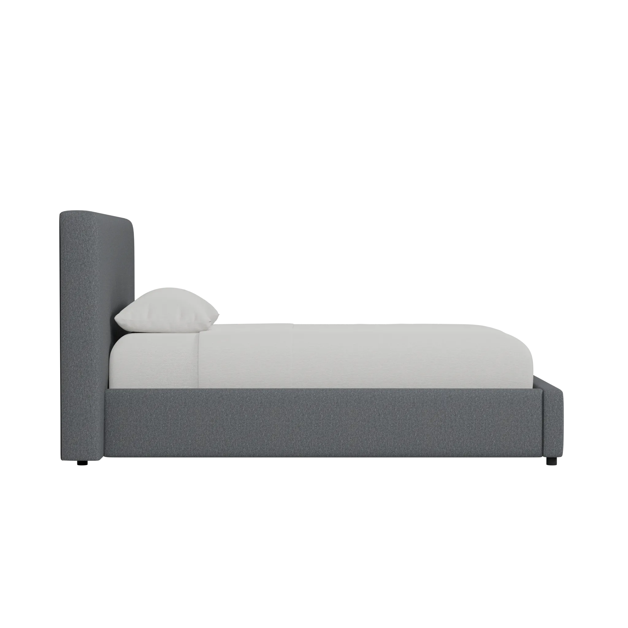 Grayton Delray Dark Gray 44" Upholstered Platform Bed