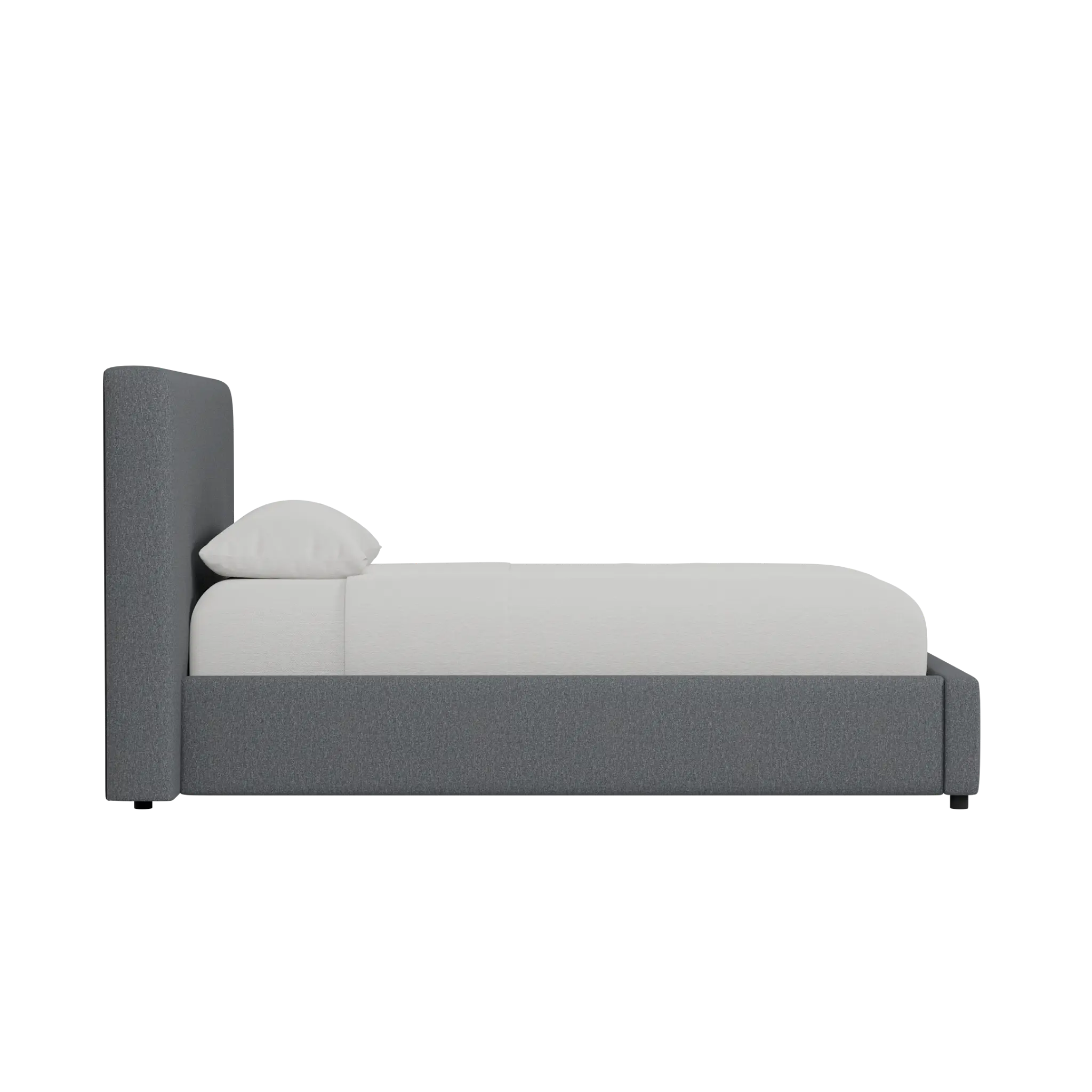 Grayton Delray Dark Gray 44" Upholstered Platform Bed Grayton Delray Dark Gray 44" Upholstered Platform Bed