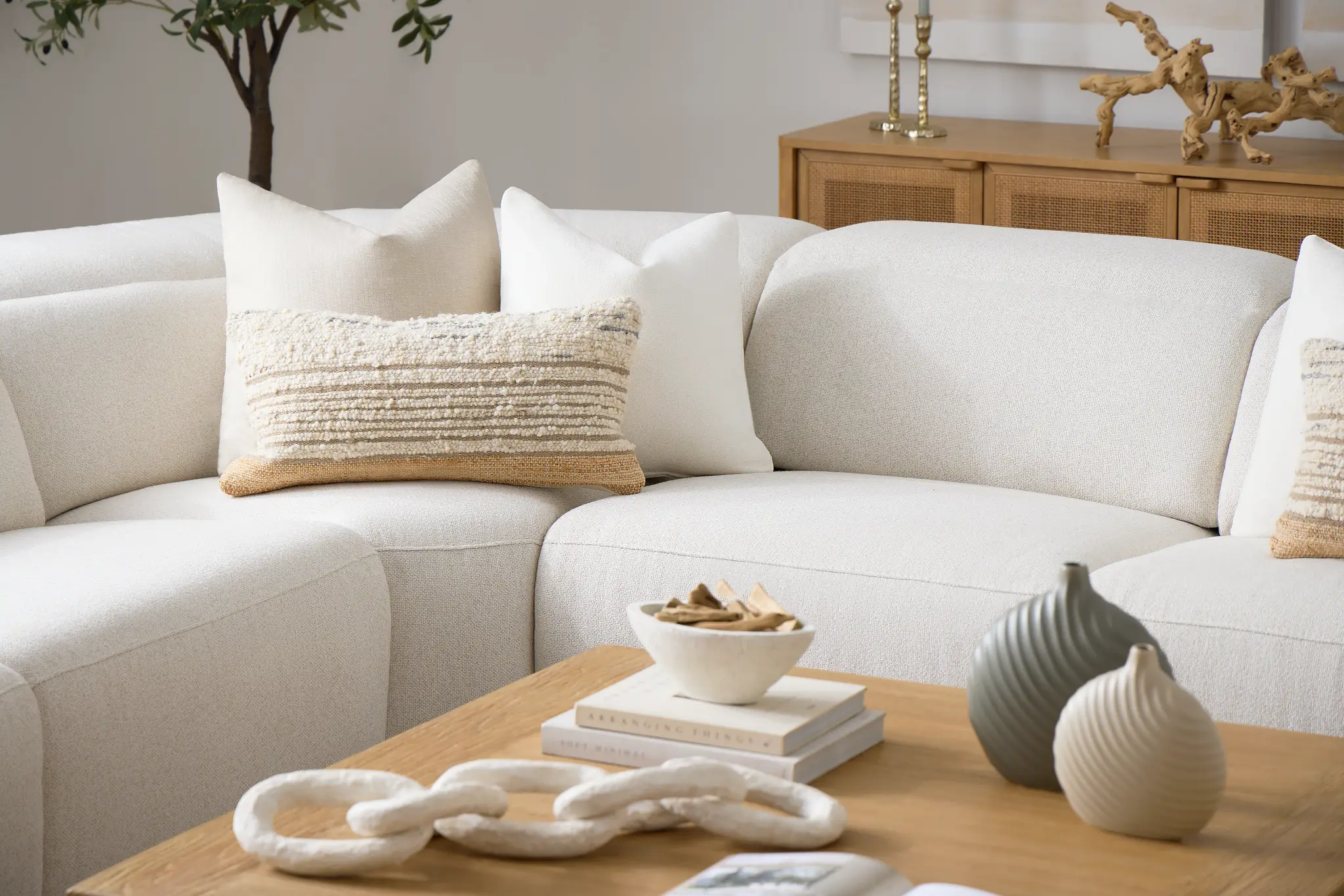 Johvia Ivory Lumbar Accent Pillow Johvia Ivory Lumbar Accent Pillow