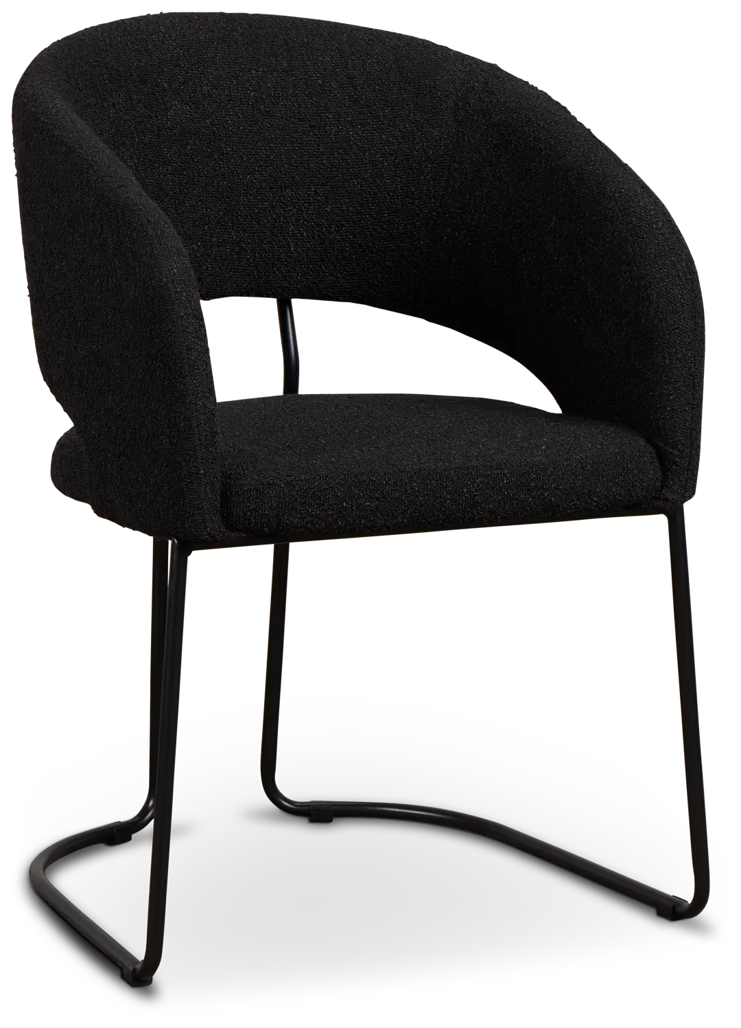 Merrick Black Round Upholstered Side Chair Merrick Black Round Upholstered Side Chair