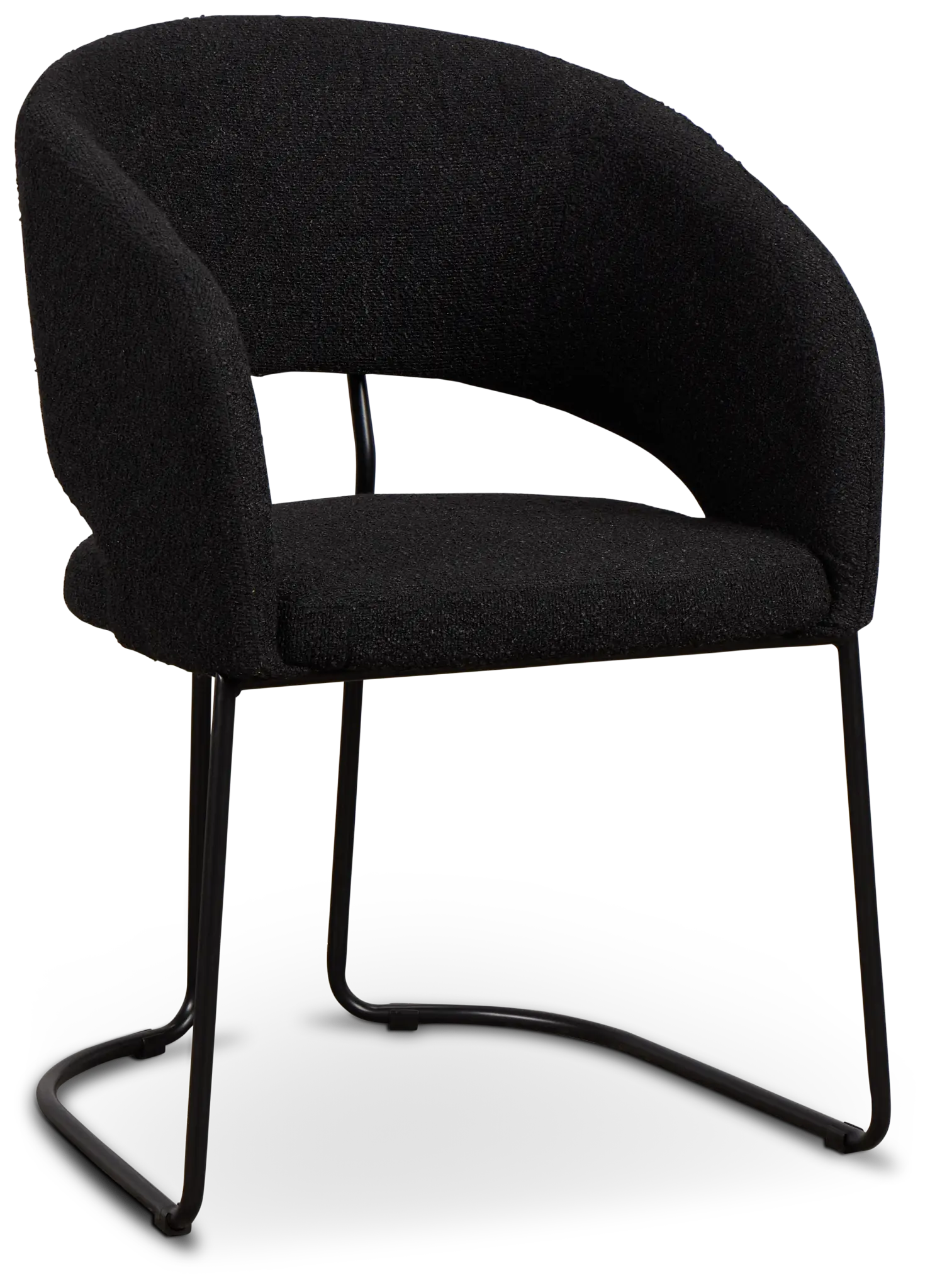 Merrick Black Round Upholstered Side Chair Merrick Black Round Upholstered Side Chair