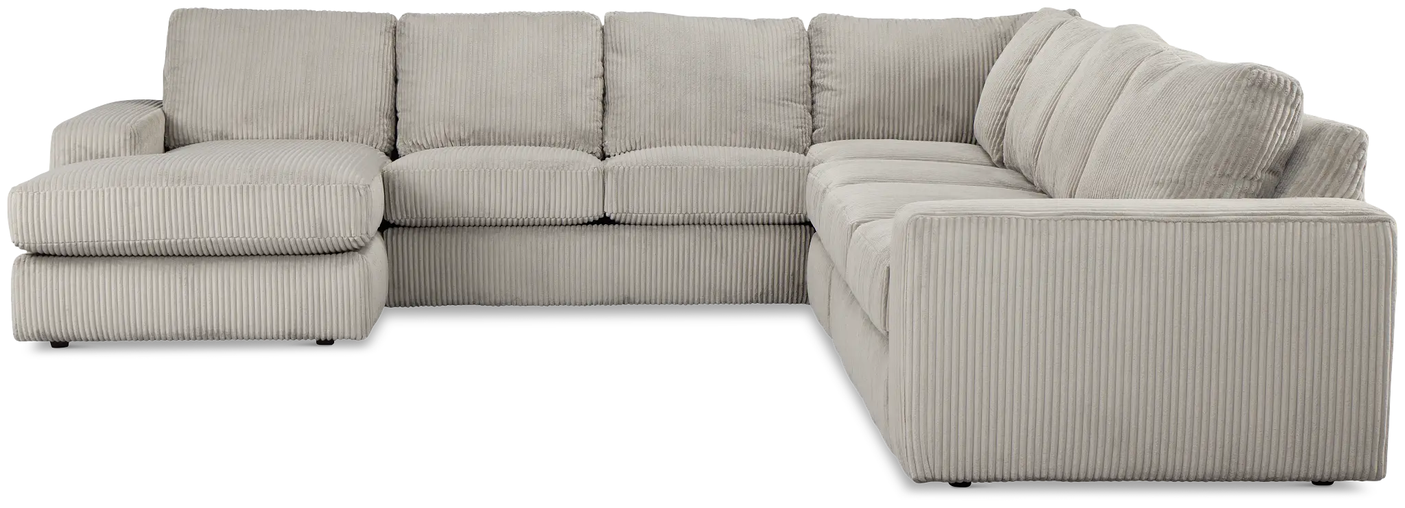 Charlie Gray Fabric Large Left Chaise Sectional Charlie Gray Fabric Large Left Chaise Sectional