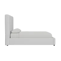 Grayton Revenue White 54" Upholstered Platform Bed