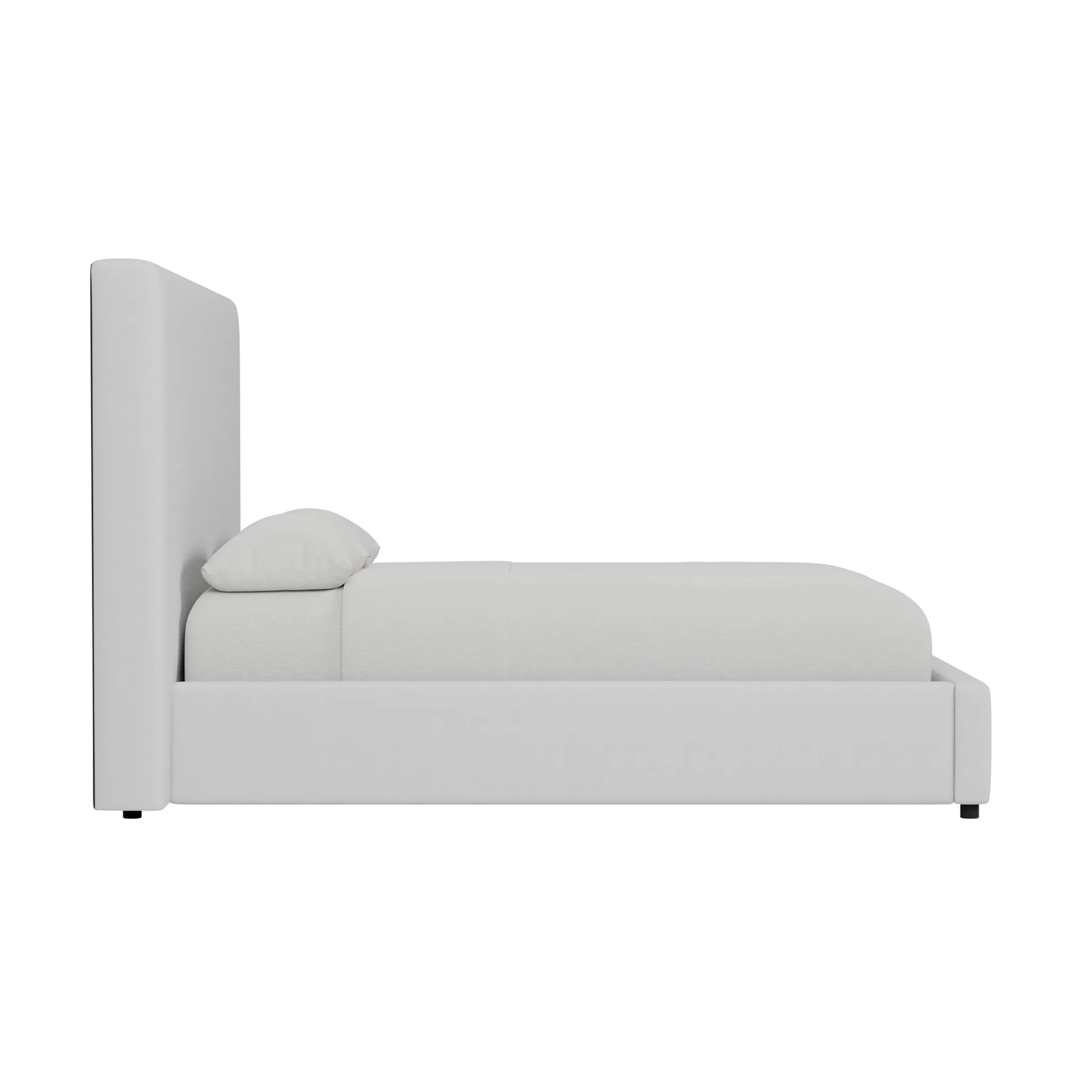 Grayton Revenue White 54" Upholstered Platform Bed