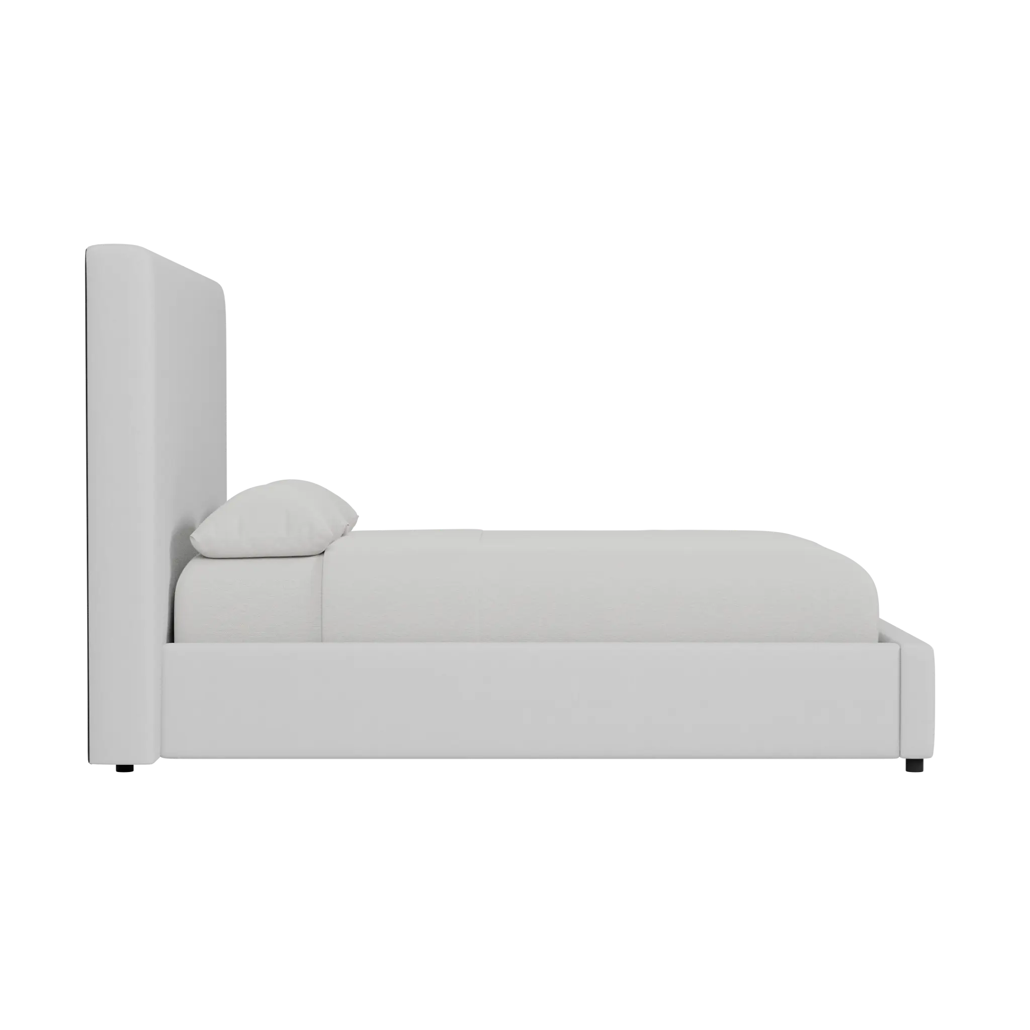 Grayton Revenue White 54" Upholstered Platform Bed Grayton Revenue White 54" Upholstered Platform Bed