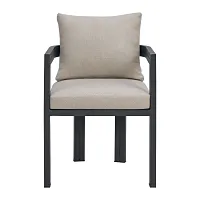 Luai Dark Gray Cushioned Arm Chair
