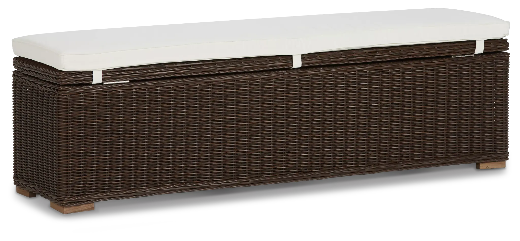 Canyon Dark Brown White Woven Dining Bench Canyon Dark Brown White Woven Dining Bench